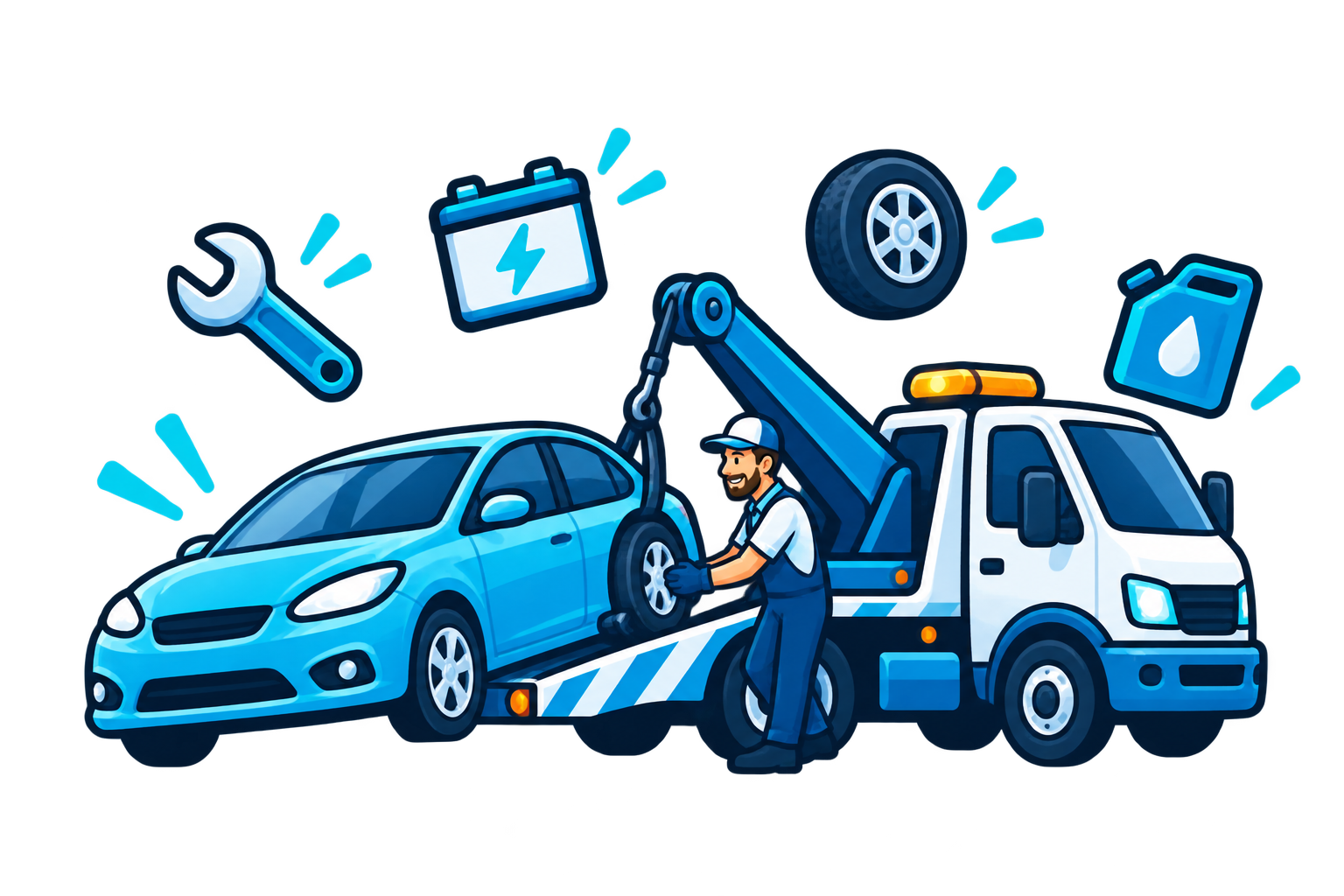 Grúa y servicios de asistencia para el vehículo